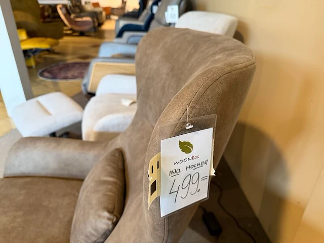 Fauteuil + hocker grijs - afbeelding 6 van  6