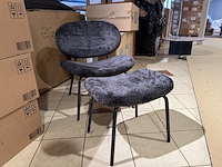 Fauteuil + hocker home bound by ky, pip, zwart - afbeelding 1 van  3
