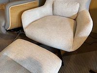 Fauteuil + hocker lichtgrijs - afbeelding 3 van  6