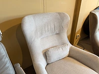 Fauteuil + hocker lichtgrijs - afbeelding 5 van  6
