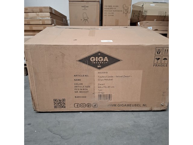 Fauteuil, jada, zwart - afbeelding 3 van  5