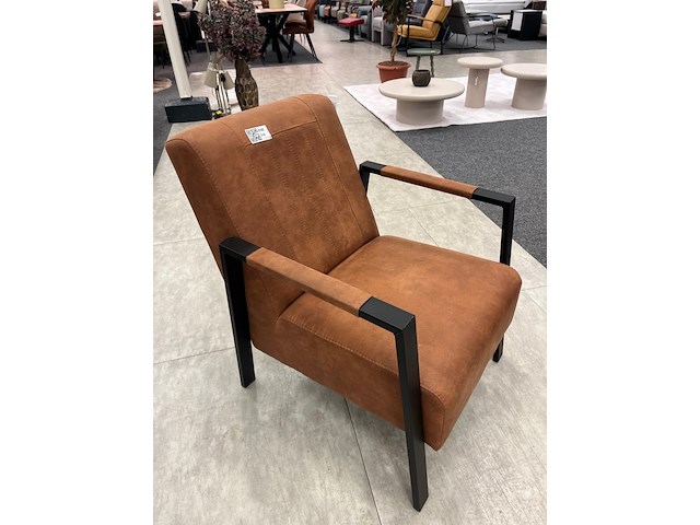Fauteuil jessica, microvezel, cognac - afbeelding 1 van  4