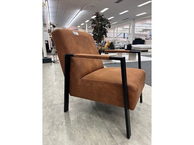 Fauteuil jessica, microvezel, cognac - afbeelding 2 van  4