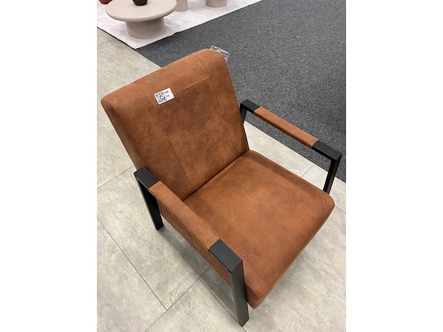 Fauteuil jessica, microvezel, cognac - afbeelding 3 van  4