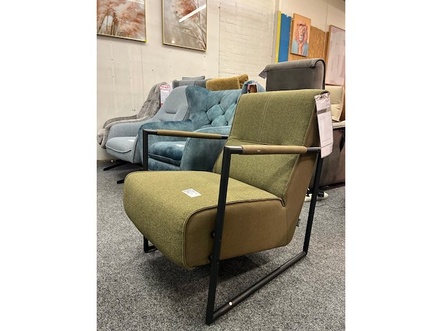 Fauteuil jos, geweven groen - afbeelding 1 van  6