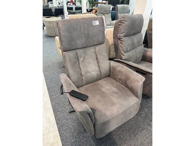 Fauteuil justin met sta op, microvezel antraciet - afbeelding 1 van  2