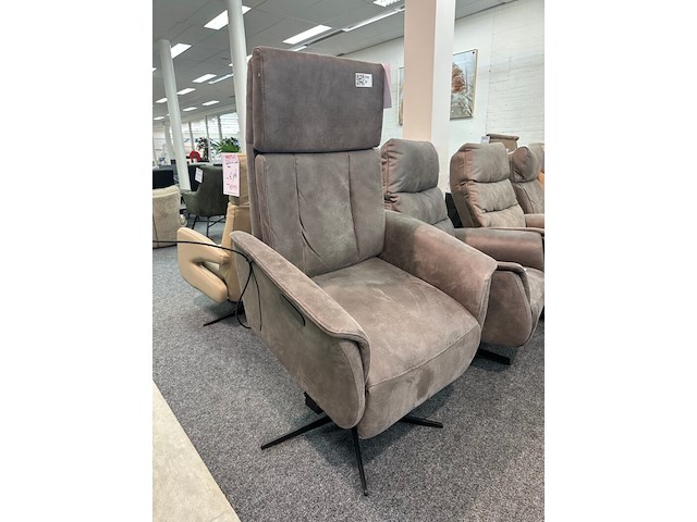 Fauteuil justin met sta op, microvezel antraciet - afbeelding 2 van  2