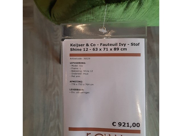 Fauteuil keijser&co, ivy, groen - afbeelding 2 van  8