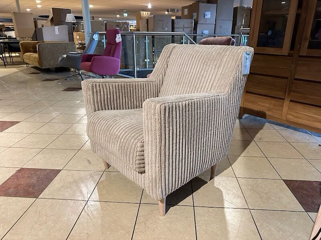 Fauteuil knudsen, grijs/wit - afbeelding 1 van  6