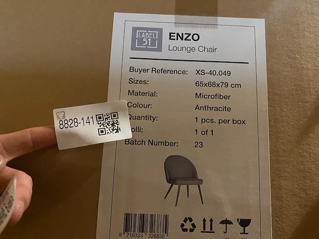 Fauteuil label51, enzo, antraciet - afbeelding 4 van  4