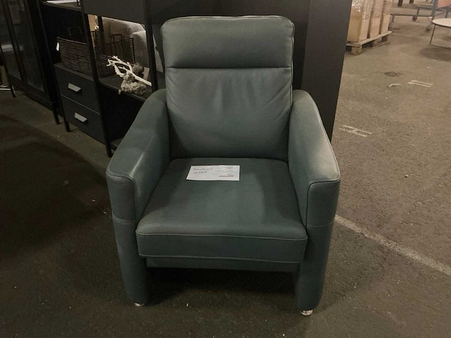 Fauteuil leder blauw - afbeelding 2 van  5