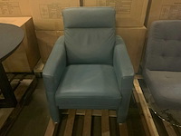 Fauteuil leder blauw - afbeelding 3 van  5