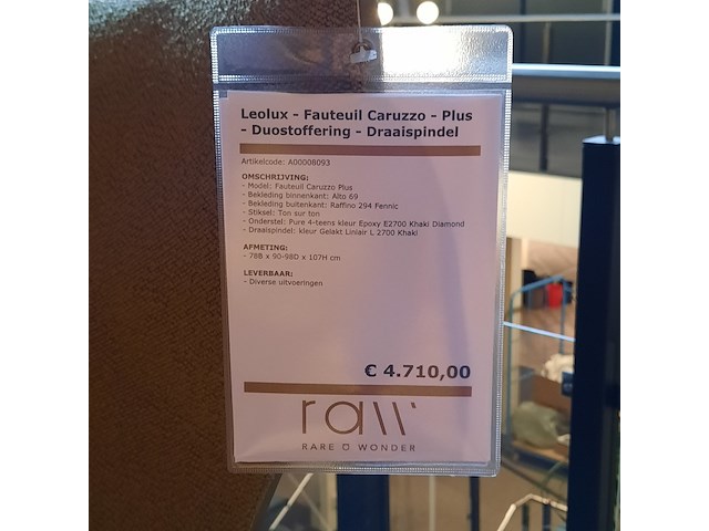 Fauteuil leolux, caruzzo, duostoffering - afbeelding 3 van  10