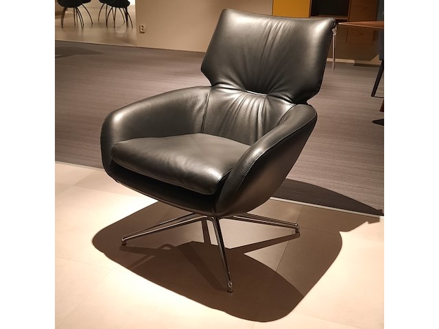 Fauteuil leolux, lloyd, zwart, draaibaar - afbeelding 1 van  8