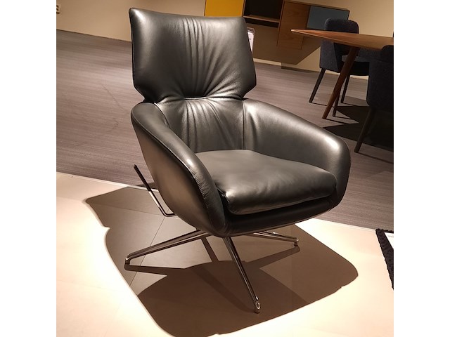Fauteuil leolux, lloyd, zwart, draaibaar - afbeelding 3 van  8