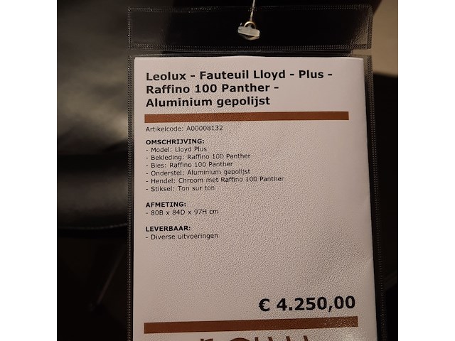 Fauteuil leolux, lloyd, zwart, draaibaar - afbeelding 8 van  8