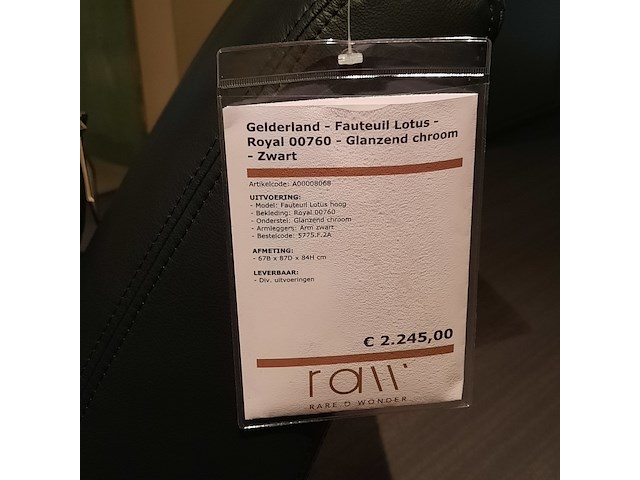 Fauteuil leolux, lotus, zwart - afbeelding 2 van  8