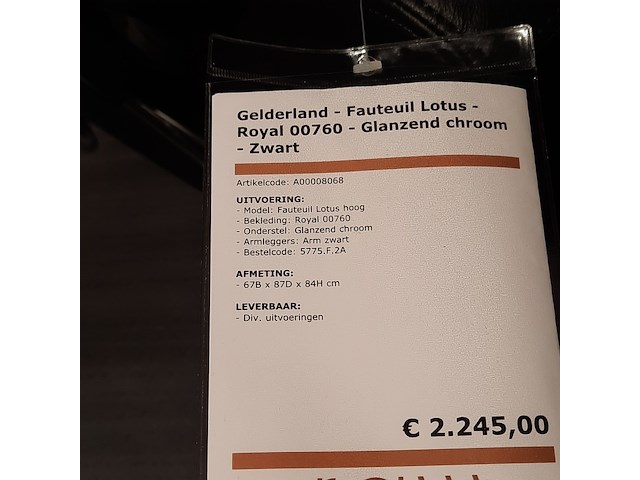 Fauteuil leolux, lotus, zwart - afbeelding 6 van  8