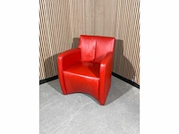 Fauteuil leolux rood (lage rugleuning)