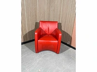 Fauteuil leolux rood (lage rugleuning) - afbeelding 2 van  4