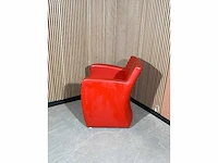 Fauteuil leolux rood (lage rugleuning) - afbeelding 3 van  4