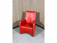 Fauteuil leolux rood (lage rugleuning)