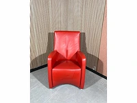 Fauteuil leolux rood (lage rugleuning) - afbeelding 2 van  4