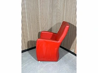 Fauteuil leolux rood (lage rugleuning) - afbeelding 3 van  4