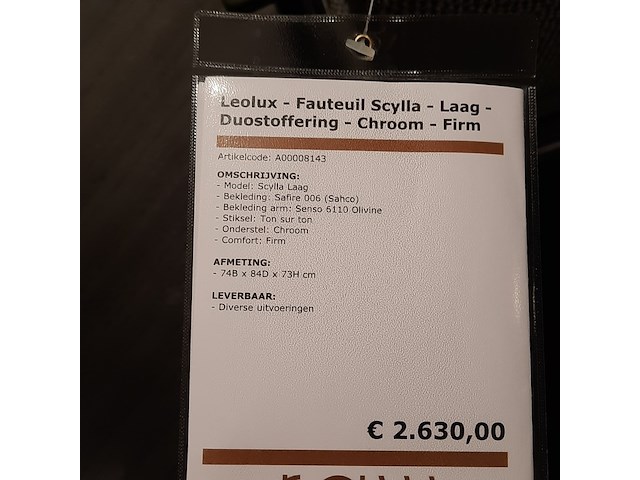 Fauteuil leolux, scylla, duostoffering - afbeelding 8 van  8