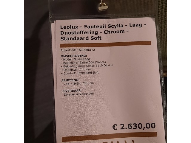 Fauteuil leolux, scylla, duostoffering - afbeelding 8 van  8