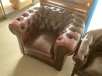 Fauteuil leren bruine stoelen - afbeelding 2 van  4