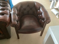 Fauteuil leren bruine stoelen - afbeelding 3 van  4