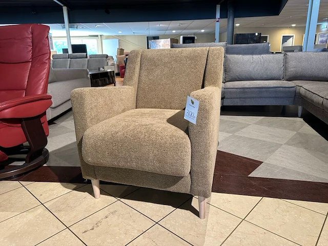 Fauteuil, lichtbruin/grijs - afbeelding 1 van  6