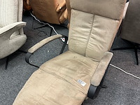 Fauteuil mees elektrisch, microvezel taupe - afbeelding 4 van  7