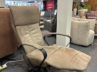 Fauteuil mees elektrisch, microvezel taupe - afbeelding 5 van  7