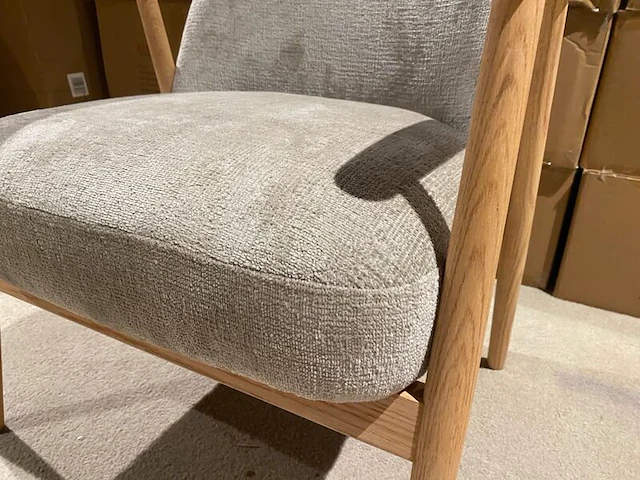Fauteuil met armleuning aj living, taupe/beige - afbeelding 3 van  5