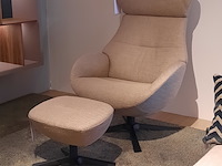 Fauteuil met footstool conform, globe, taupe - afbeelding 1 van  14