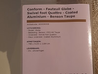 Fauteuil met footstool conform, globe, taupe - afbeelding 7 van  14