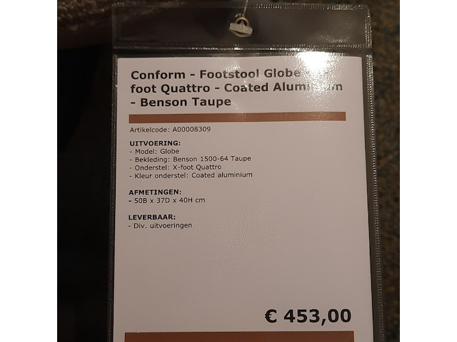 Fauteuil met footstool conform, globe, taupe - afbeelding 8 van  14
