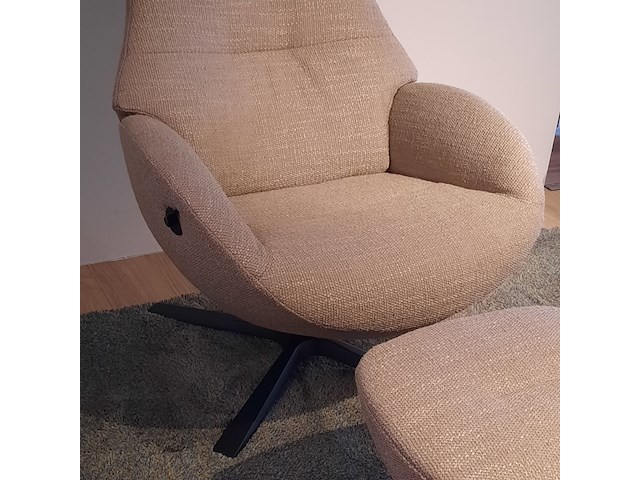 Fauteuil met footstool conform, globe, taupe - afbeelding 13 van  14