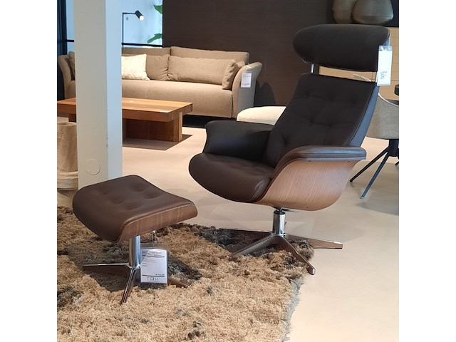 Fauteuil met footstool conform, timeout, bruin - afbeelding 1 van  12