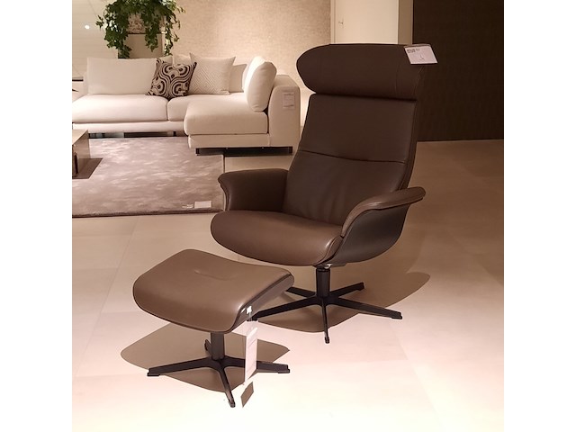 Fauteuil met footstool conform, timeout large, bruin - afbeelding 1 van  9