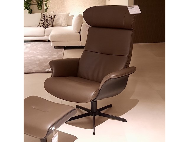 Fauteuil met footstool conform, timeout large, bruin - afbeelding 3 van  9