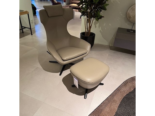 Fauteuil met footstool leolux, caruzzo plus, koala, draaibaar en verstelbaar - afbeelding 8 van  9