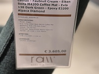 Fauteuil met footstool leolux, cream, dark green, draaibaar en verstelbaar - afbeelding 2 van  9