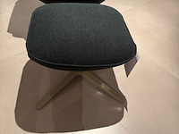 Fauteuil met footstool leolux, cream, dark green, draaibaar en verstelbaar - afbeelding 7 van  9