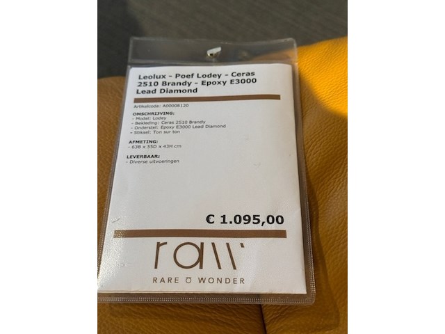 Fauteuil met footstool leolux, lodey, brandy, draaibaar en verstelbaar - afbeelding 3 van  7