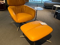 Fauteuil met footstool leolux, lodey, brandy, draaibaar en verstelbaar - afbeelding 4 van  7