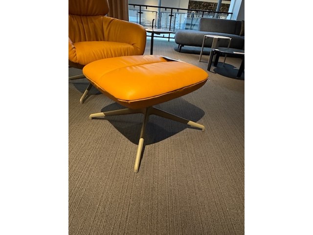 Fauteuil met footstool leolux, lodey, brandy, draaibaar en verstelbaar - afbeelding 5 van  7