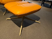 Fauteuil met footstool leolux, lodey, brandy, draaibaar en verstelbaar - afbeelding 5 van  7